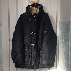 Stone Island Waxed Cotton Hooded Parka